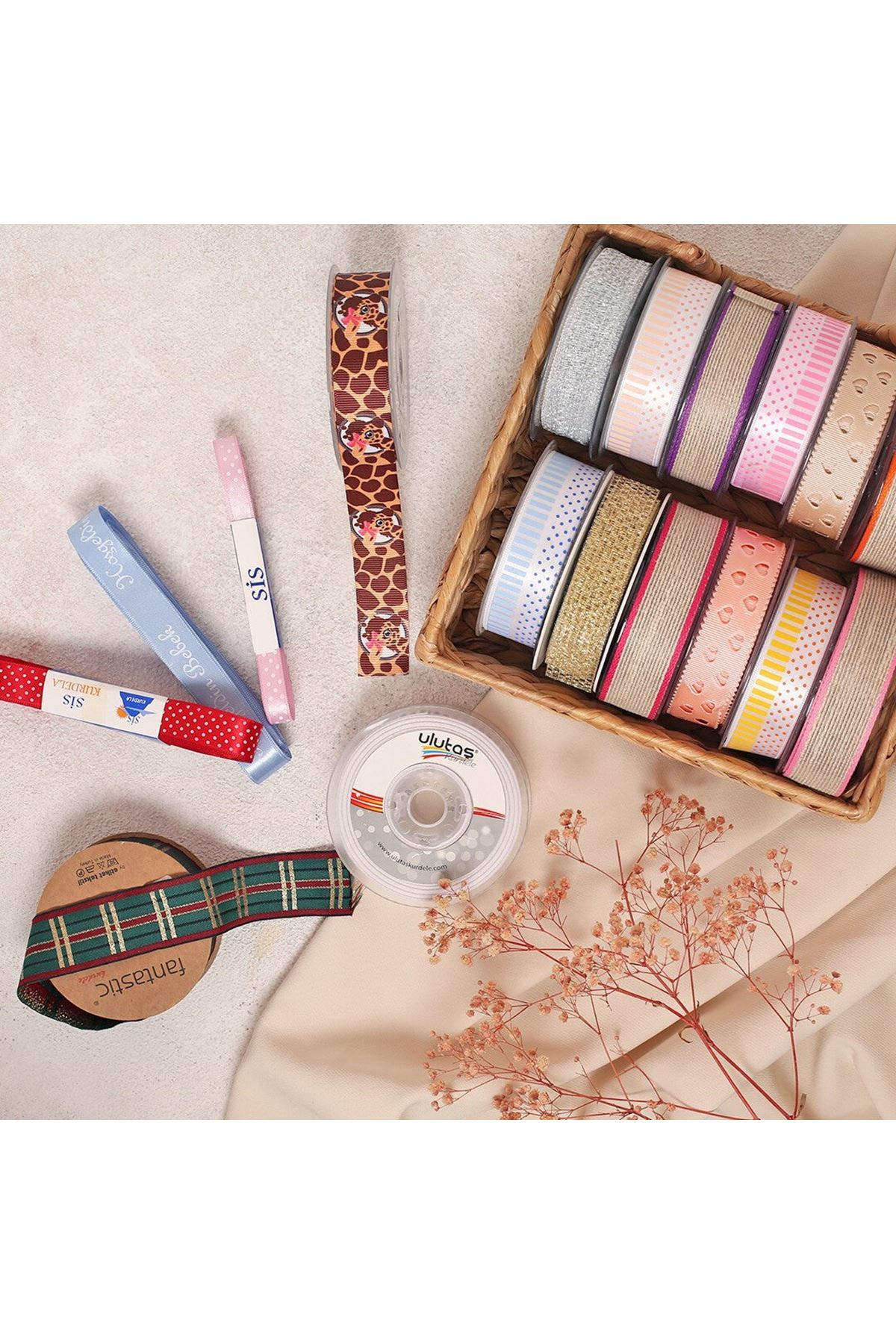 Loren Crafts 2cm 10 mt Mavi Saten Hoşgeldin Bebek