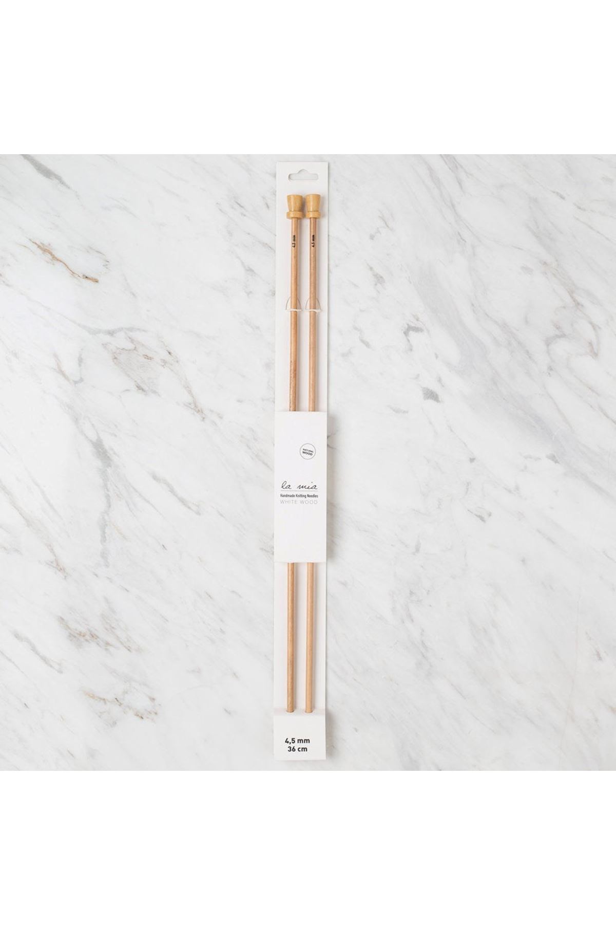 La Mia Whitewood 4.5 mm 36 cm Ahşap Örgü Şişi