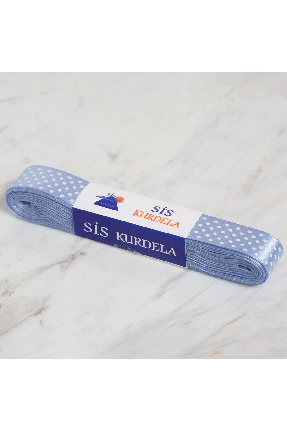 Loren Crafts 2cm 10 mt Mavi Saten Puantiyeli Kurde