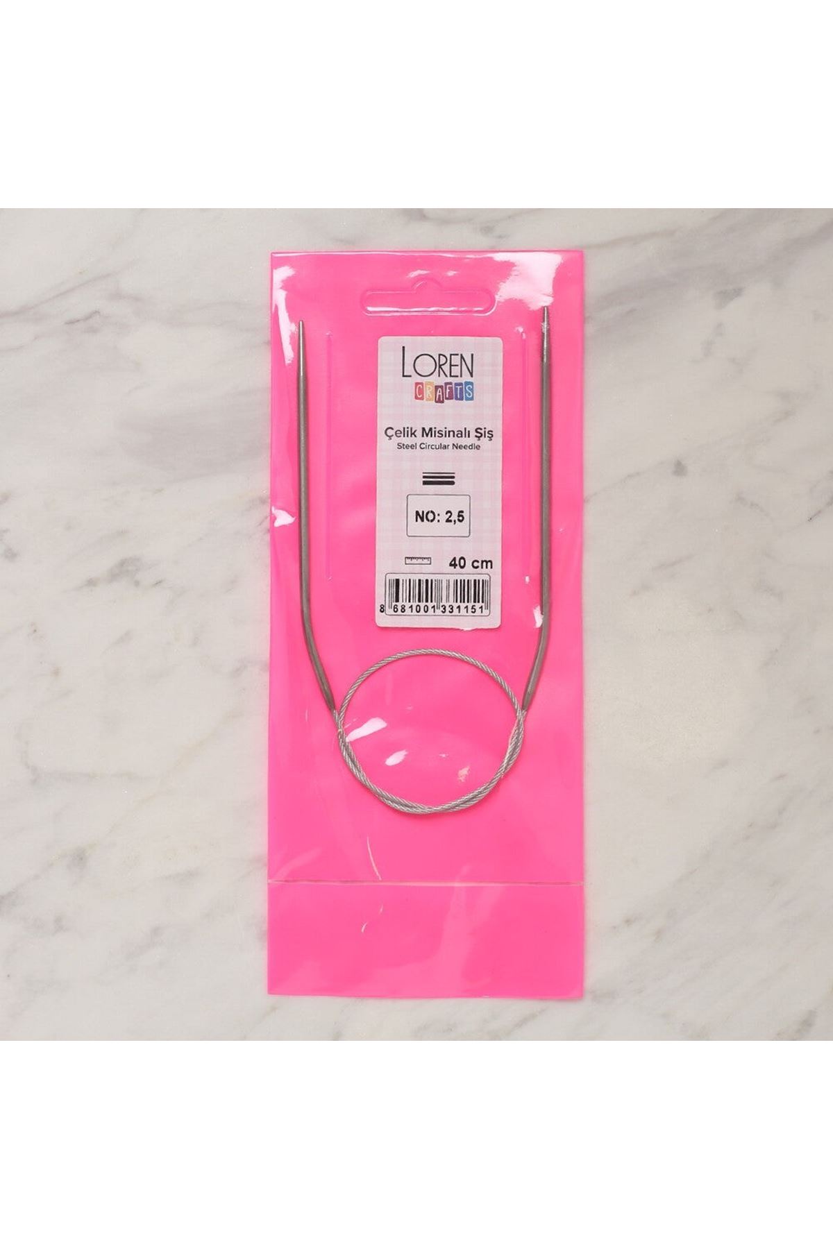 LOREN CRAFTS 2,5 MM ÇELİK MİSİNALI ŞİŞ 40 CM