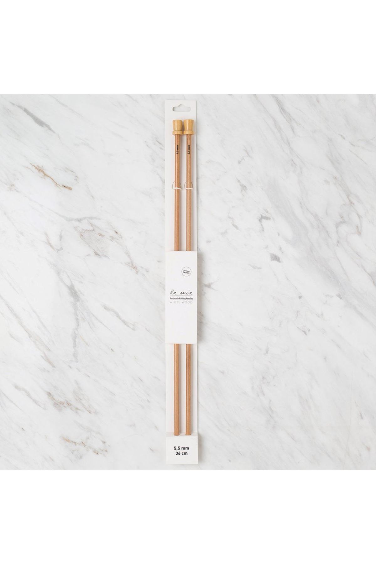 La Mia Whitewood 5.5 mm 36 cm Ahşap Örgü Şişi
