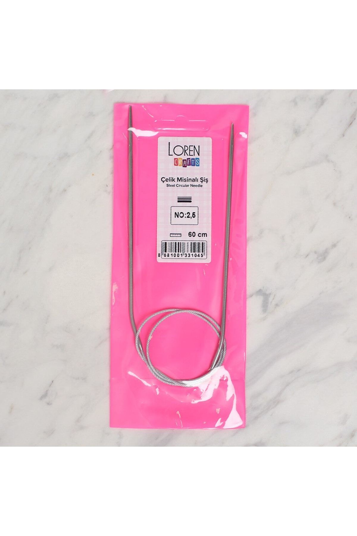 LOREN CRAFTS 2,5 MM ÇELİK MİSİNALI ŞİŞ 60 CM