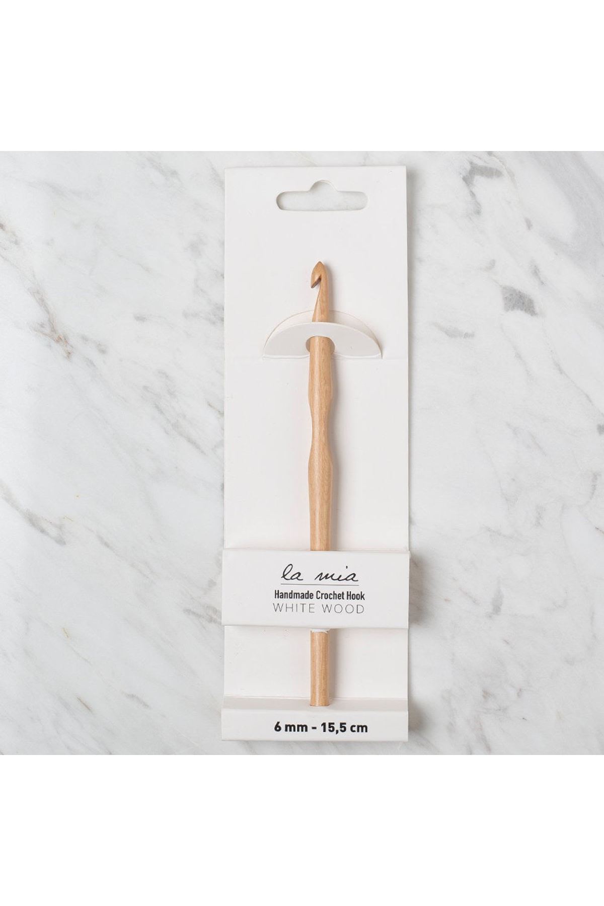 La Mia Whitewood 6 mm 15.5 cm Ahşap Yün Tığ