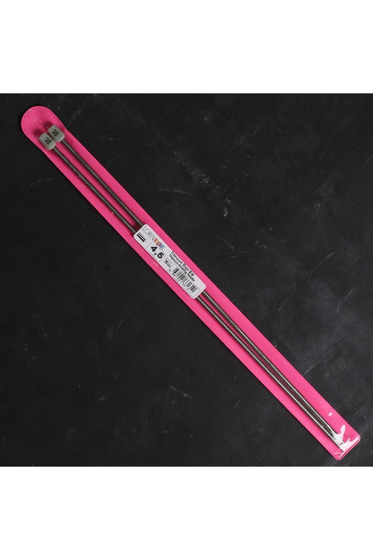 Loren Crafts 4,5 mm 35 cm Titanyum Örgü Şişi