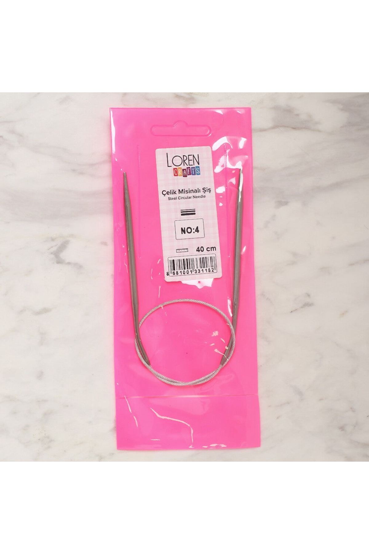 LOREN CRAFTS 4 MM ÇELİK MİSİNALI ŞİŞ  40 CM