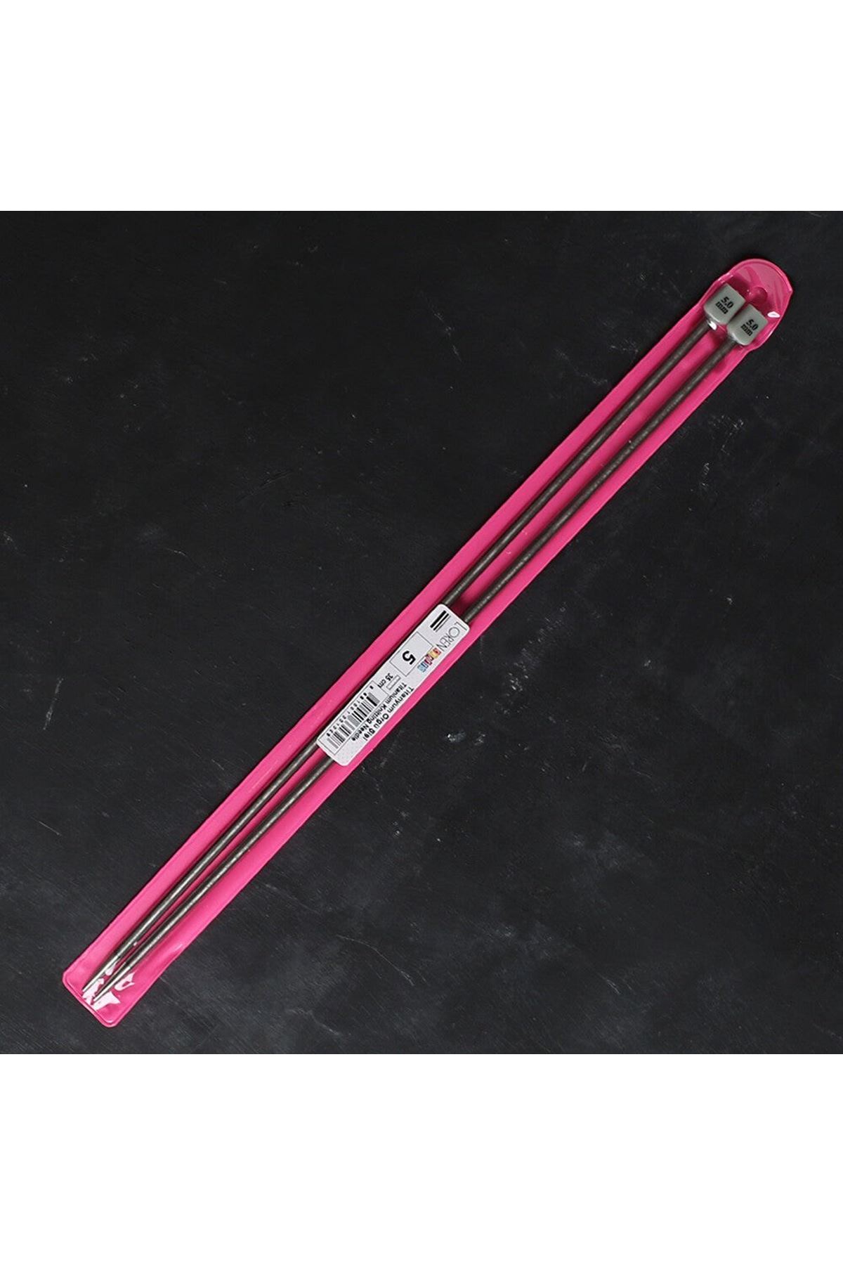 Loren Crafts 5 mm 35 cm Titanyum Örgü Şişi