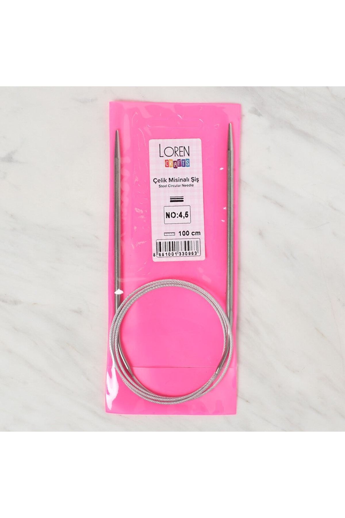 Loren Crafts 4.5 mm Çelik Misinalı Şiş 100 cm