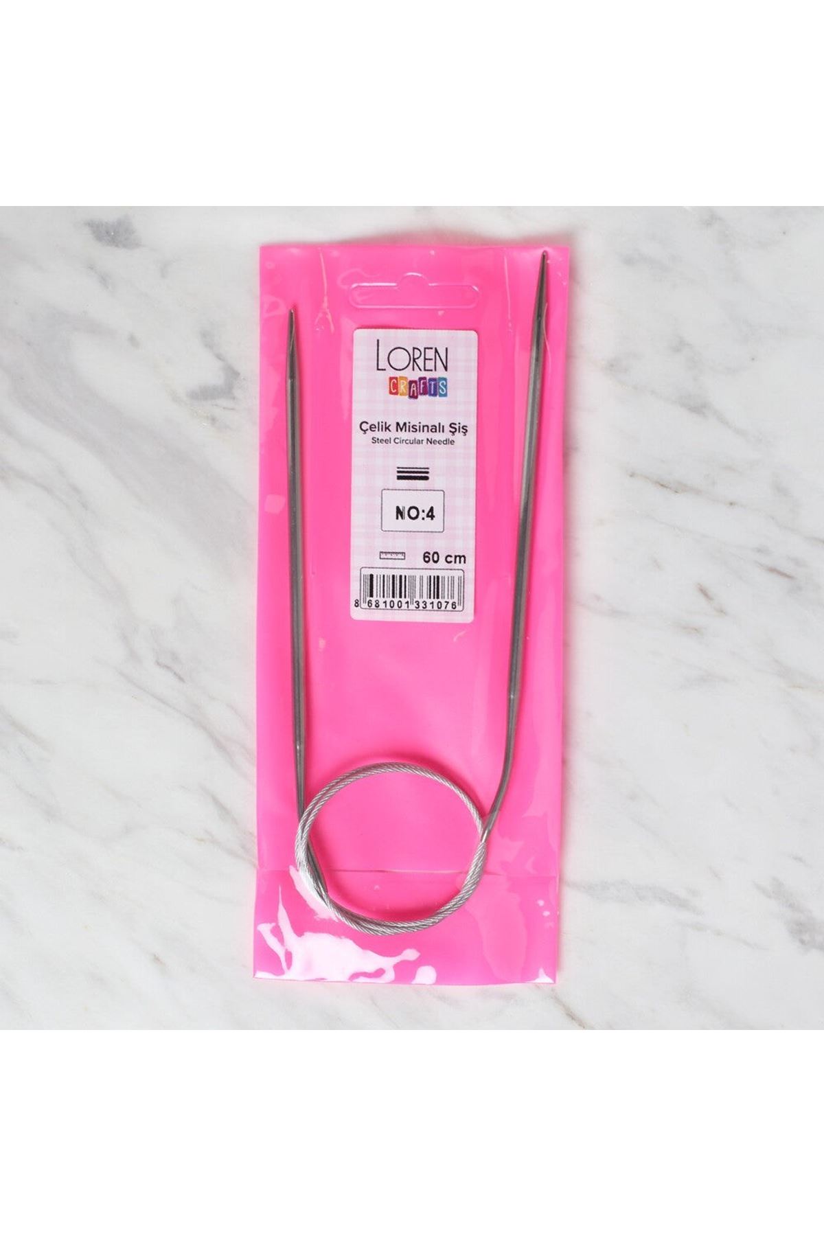 LOREN CRAFTS 4 MM ÇELİK MİSİNALI ŞİŞ 60 CM