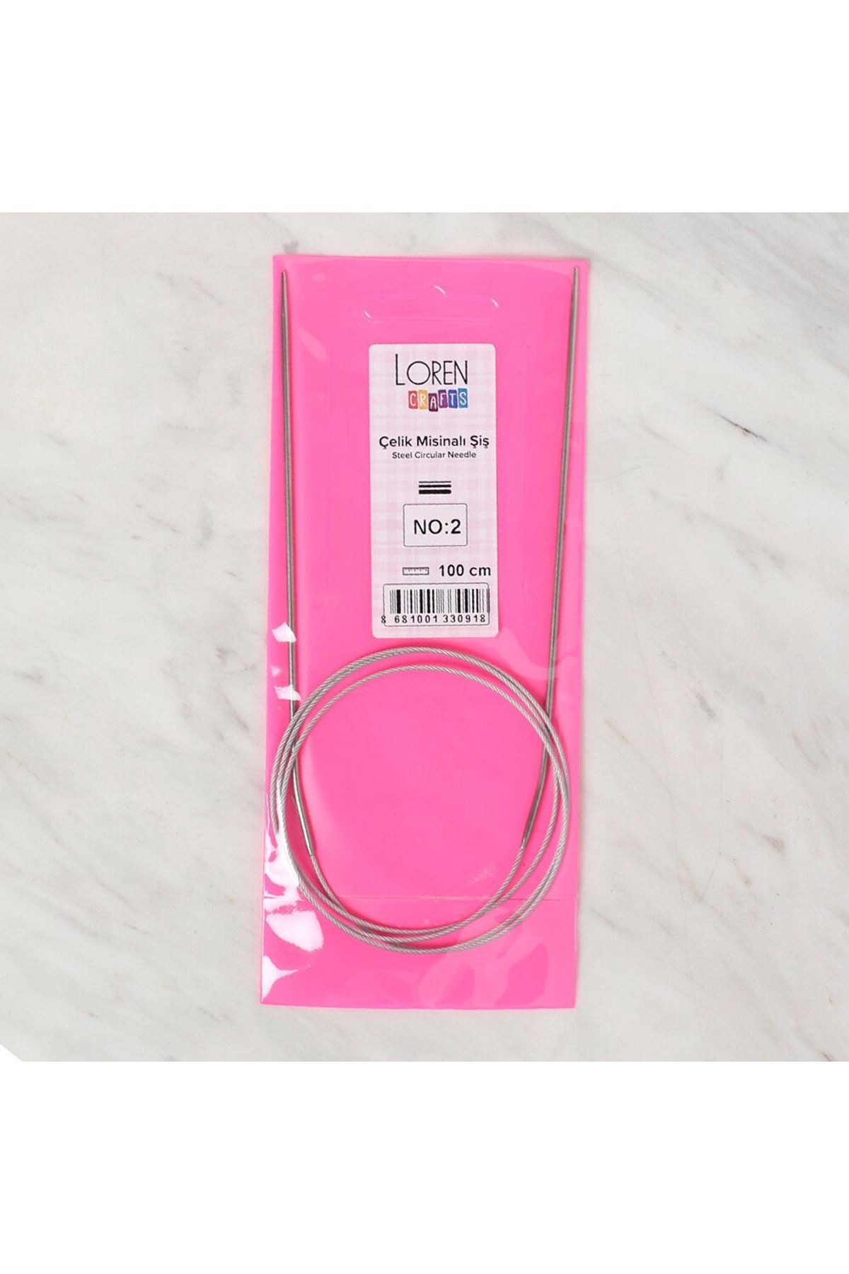 Loren Crafts 3 mm Çelik Misinalı Şiş 100 cm