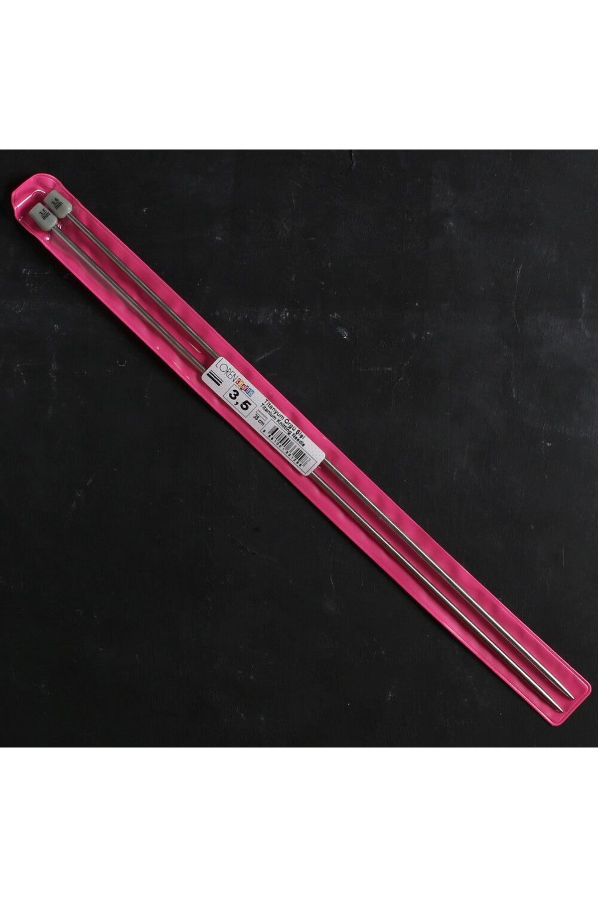 Loren Crafts 3,5 mm 35 cm Titanyum Örgü Şişi