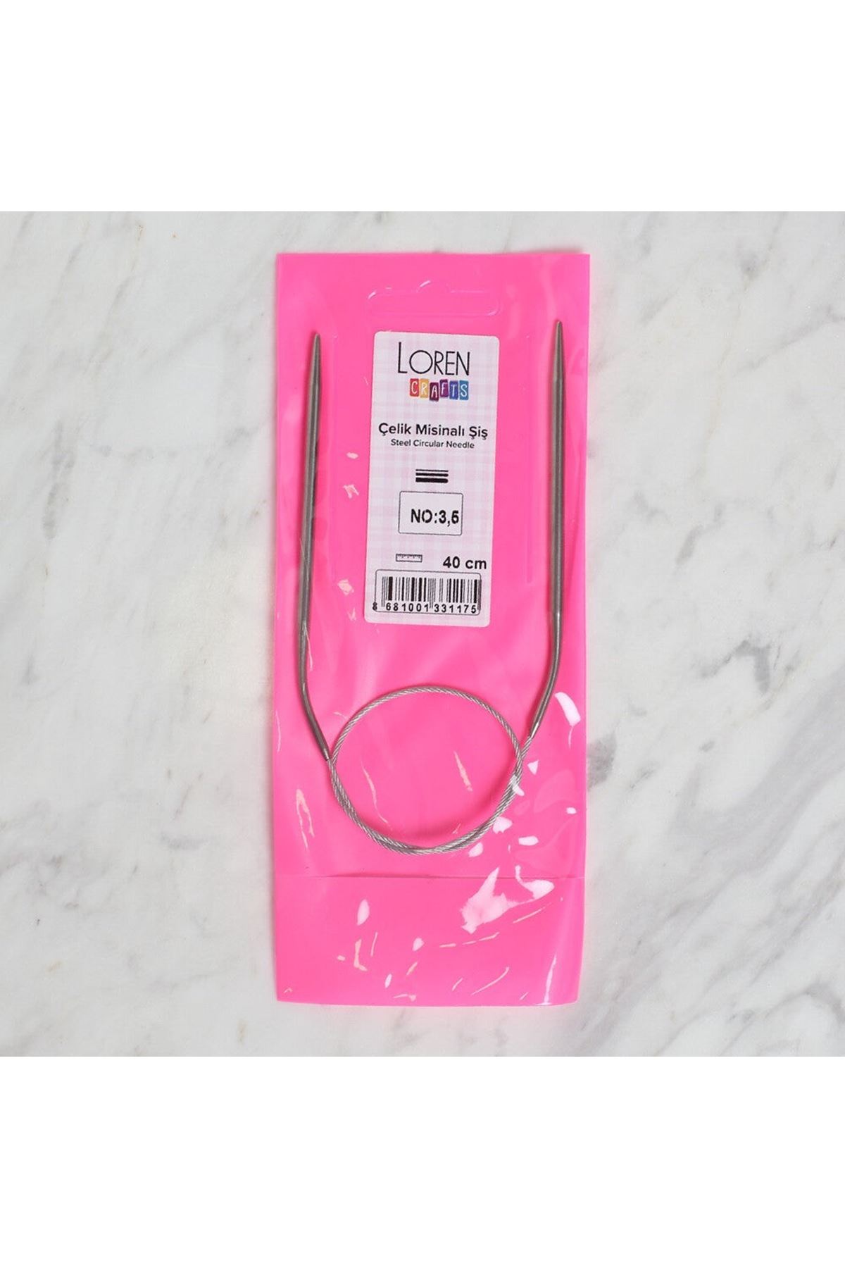 LOREN CRAFTS 3,5 MM ÇELİK MİSİNALI ŞİŞ  40 CM