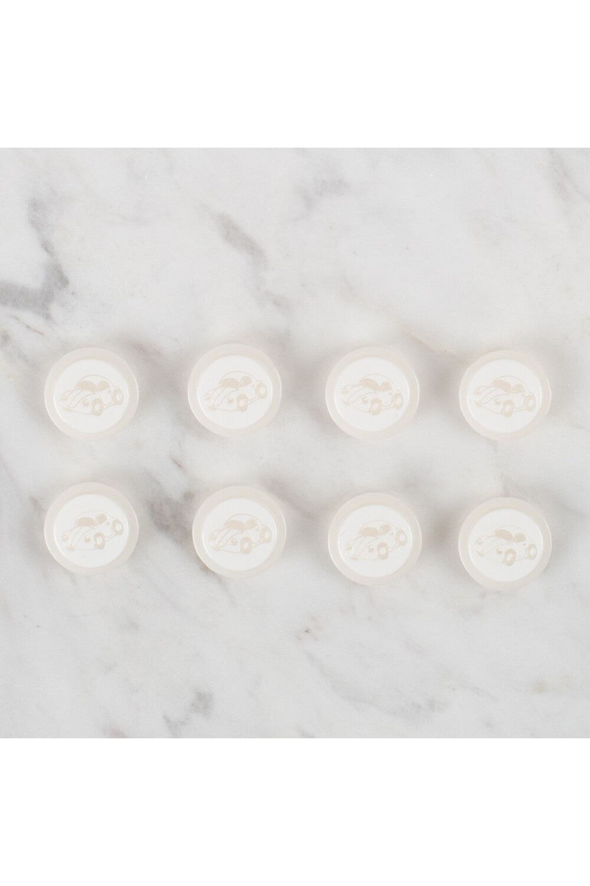 Loren Crafts 8 li Beyaz Düğme - 391