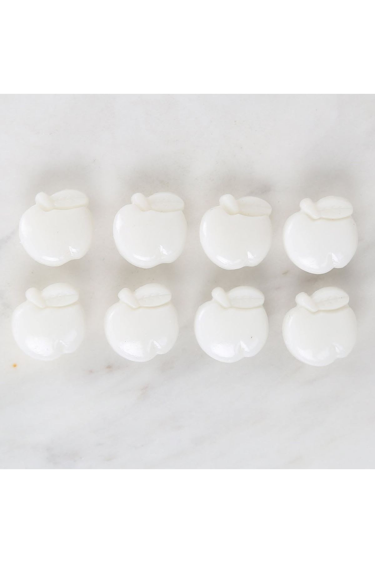 Loren Crafts Beyaz 8'li Düğme - 3001