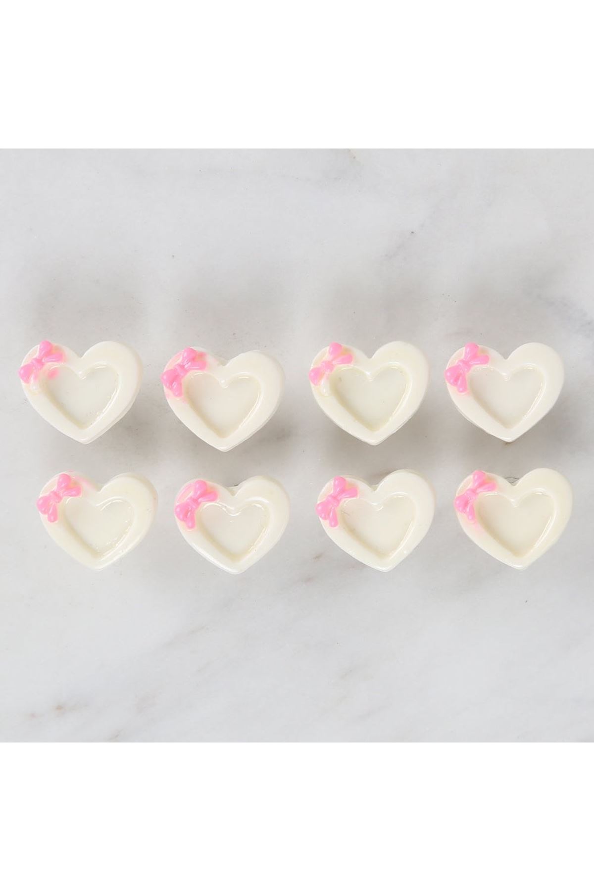 Loren Crafts Beyaz 8'li Düğme - 3018