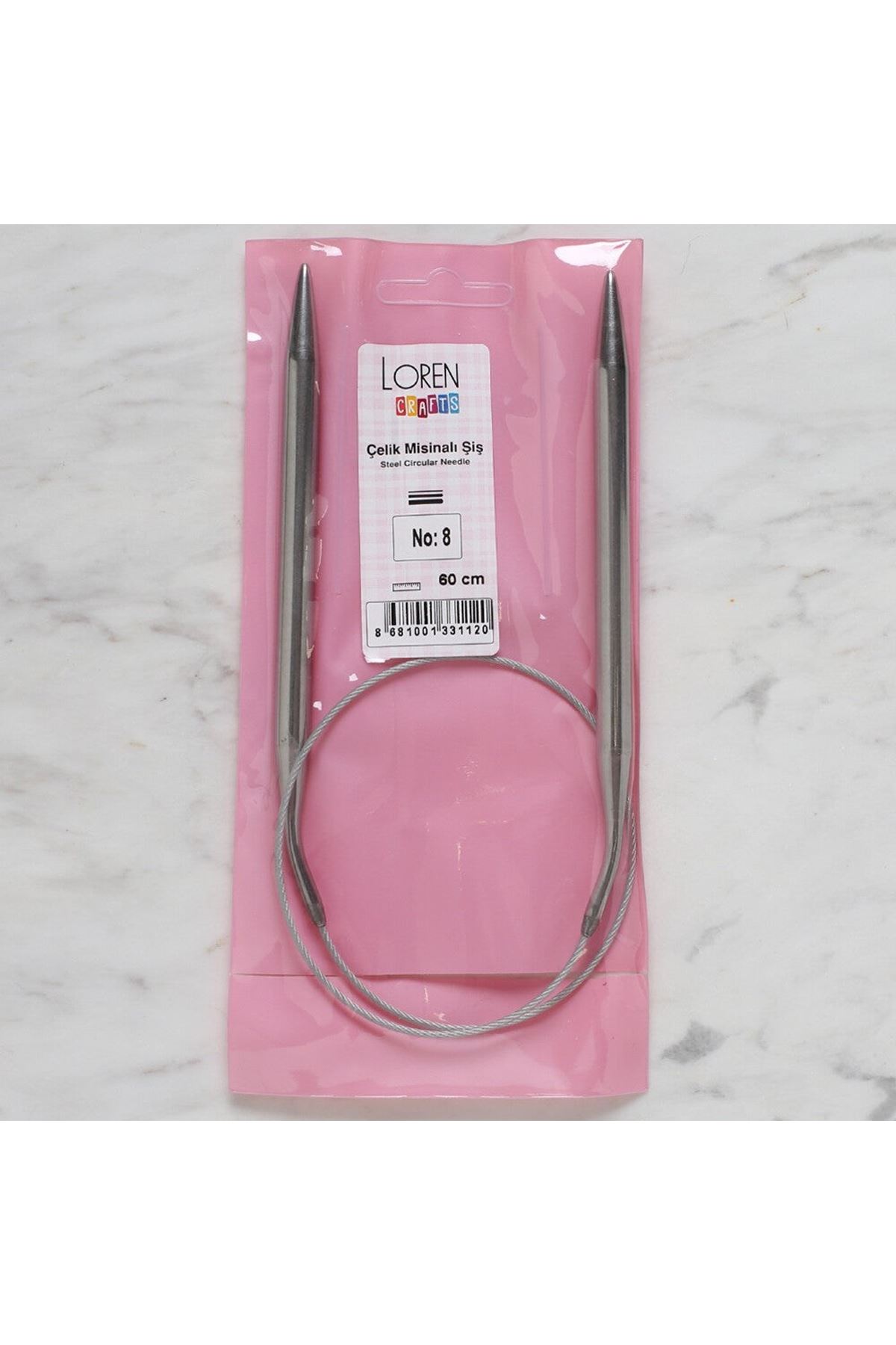 LOREN CRAFTS 8 MM ÇELİK MİSİNALI ŞİŞ 60 CM