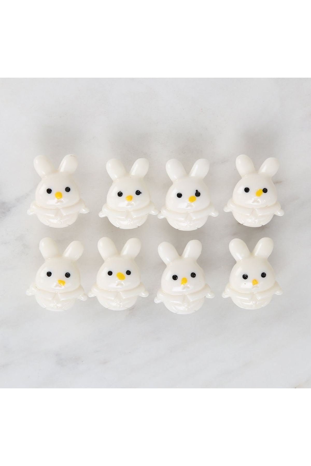 Loren Crafts Beyaz 8'li Düğme - 3033