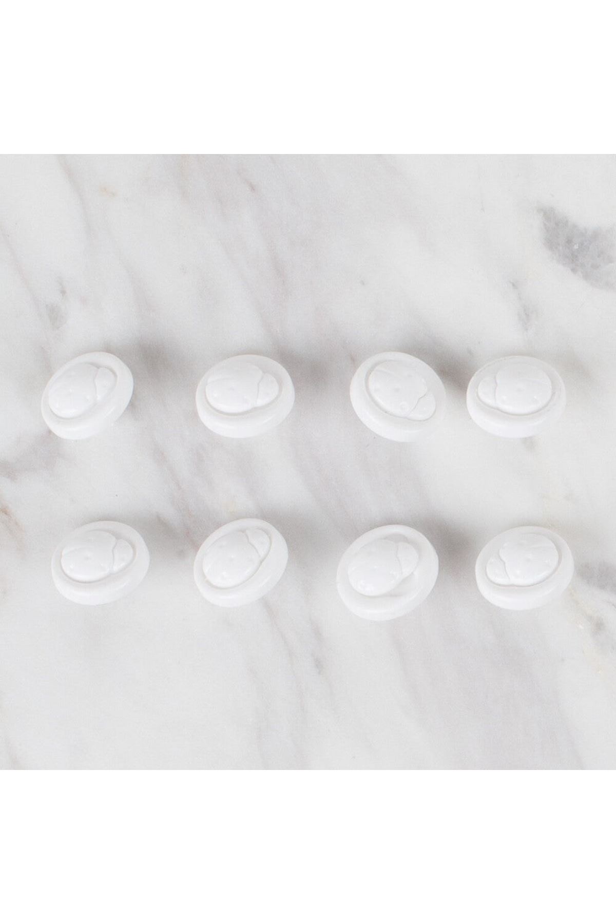 Loren Crafts 8 li Beyaz Uğur Böceği Düğme - 639