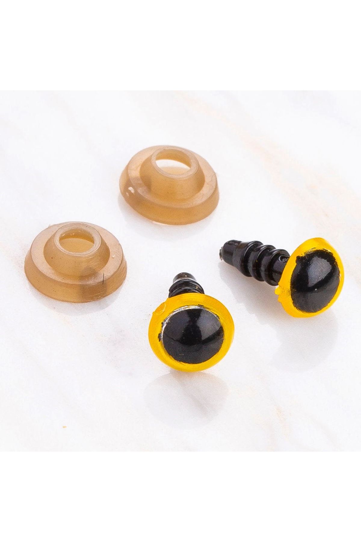 Loren 8 mm Sarı 5 Çift Amigurumi Göz