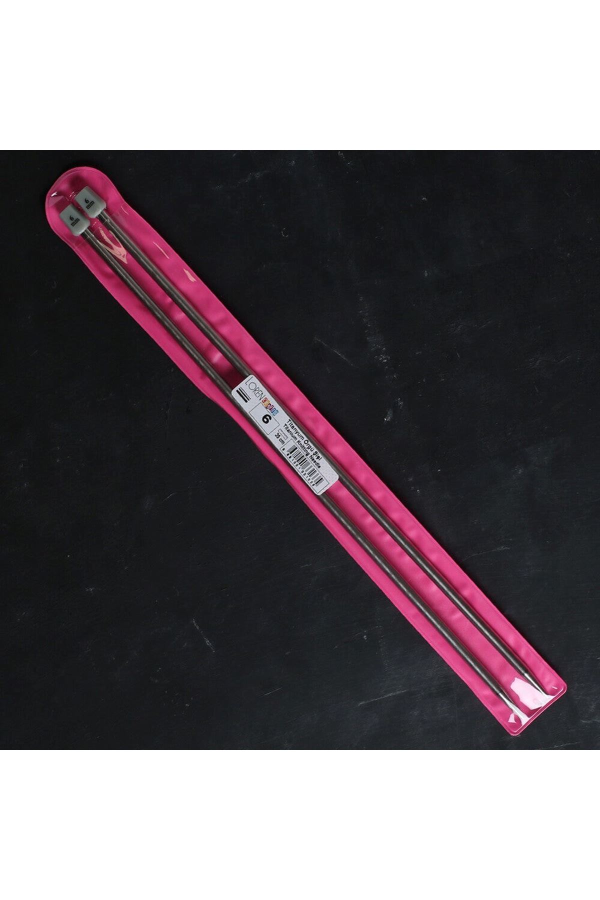 Loren Crafts 6 mm 35 cm Titanyum Örgü Şişi