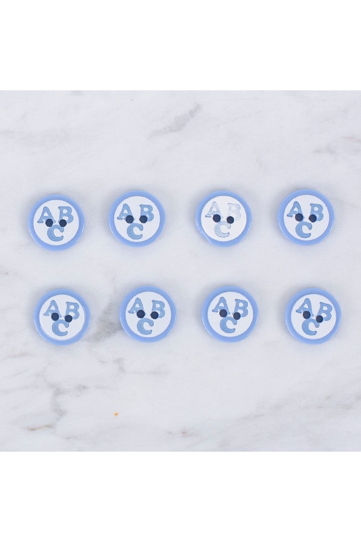 Loren Crafts 8 li ABC Mavi Düğme - 0563
