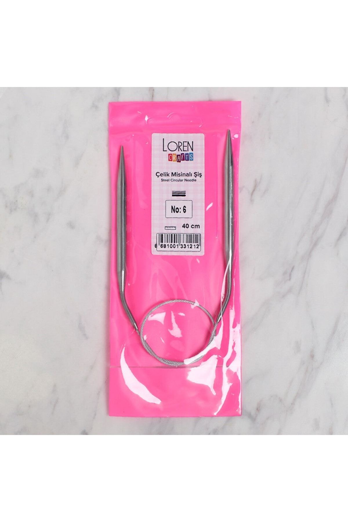 LOREN CRAFTS 6 MM ÇELİK MİSİNALI ŞİŞ  40 CM