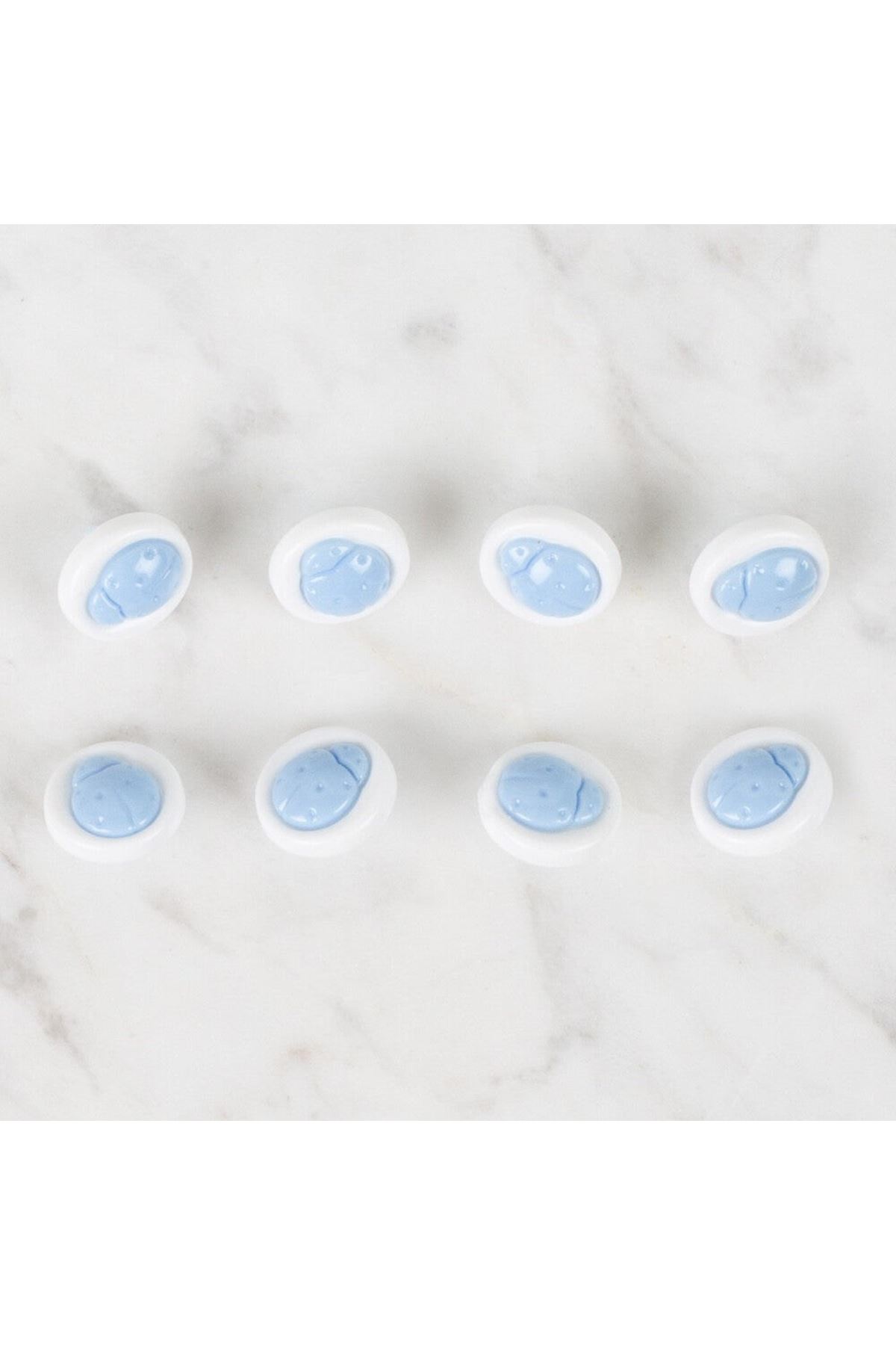 Loren Crafts 8 li Açık Mavi Uğur Böceği Düğme - 64