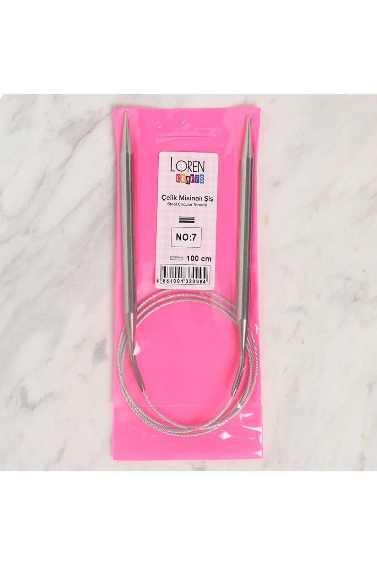 Loren Crafts 6 mm Çelik Misinalı Şiş 100 cm