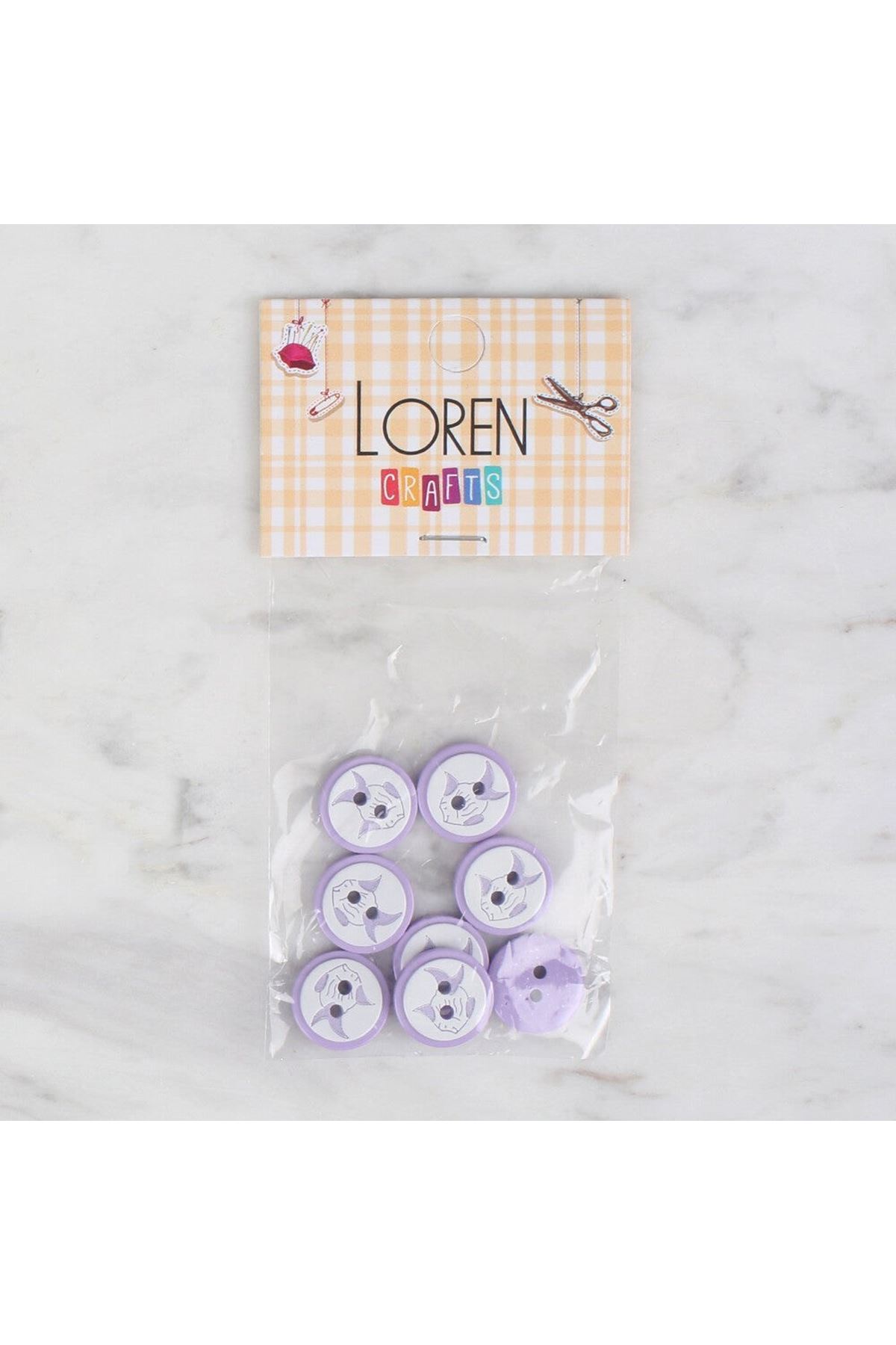 Loren Crafts 8 li balık lila - 573