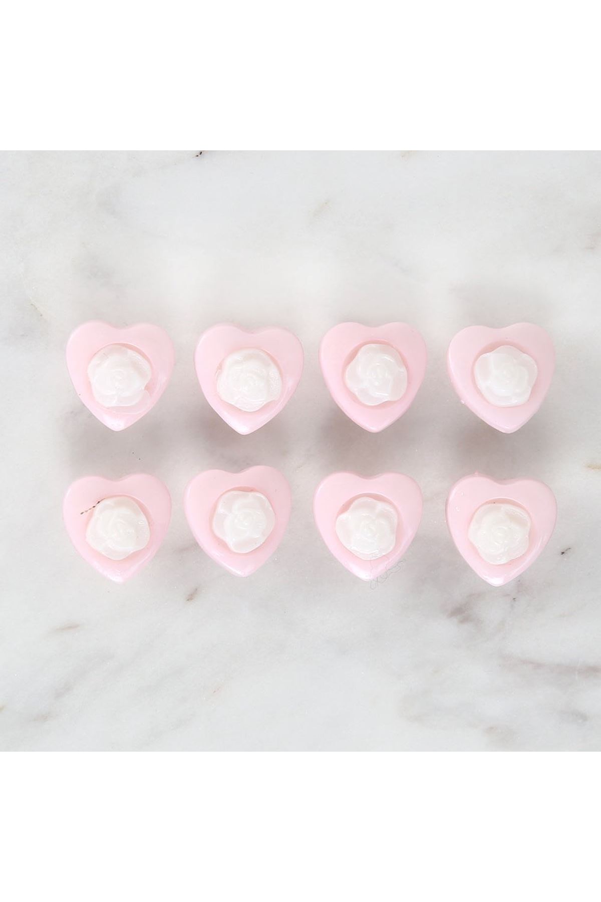 Loren Crafts Açık Pembe 8'li Düğme - 3051