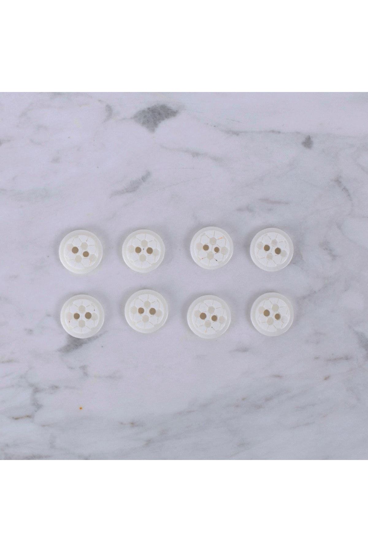 Loren Crafts 8 li Futbol Topu Beyaz Düğme - 0410