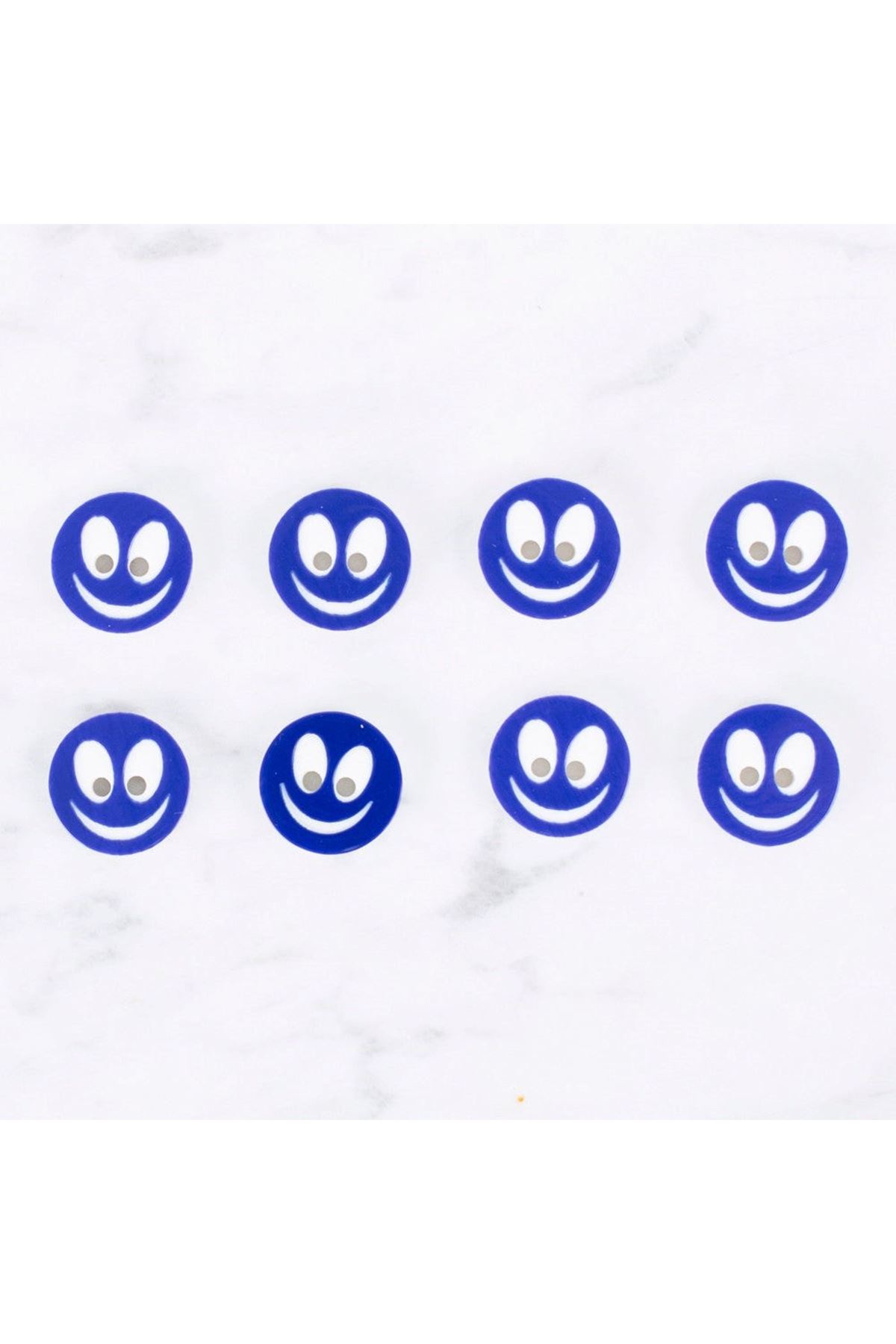 Loren Crafts 8 li Gülen Yüz Açık Lacivert Düğme -