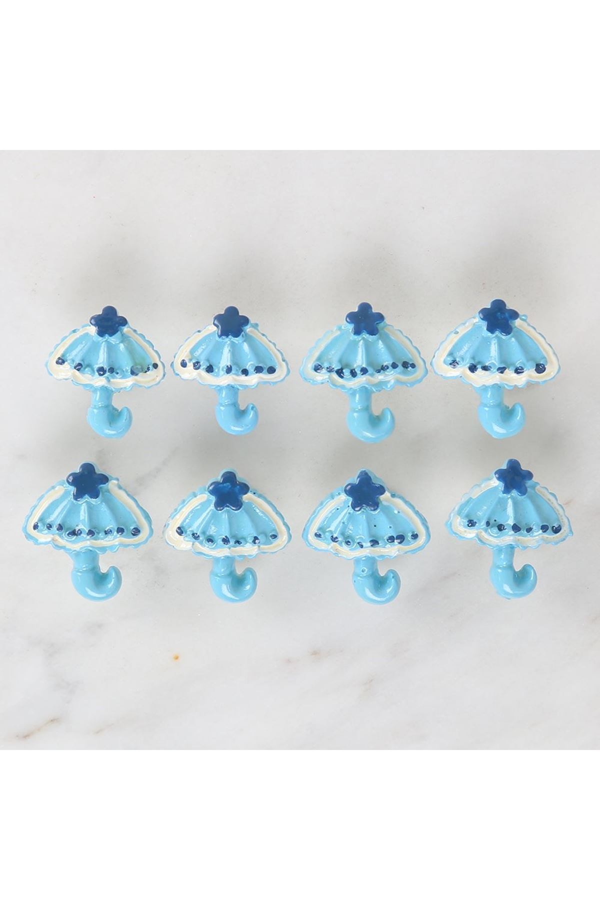 Loren Crafts Bebe Mavi 8'li Düğme - 3010