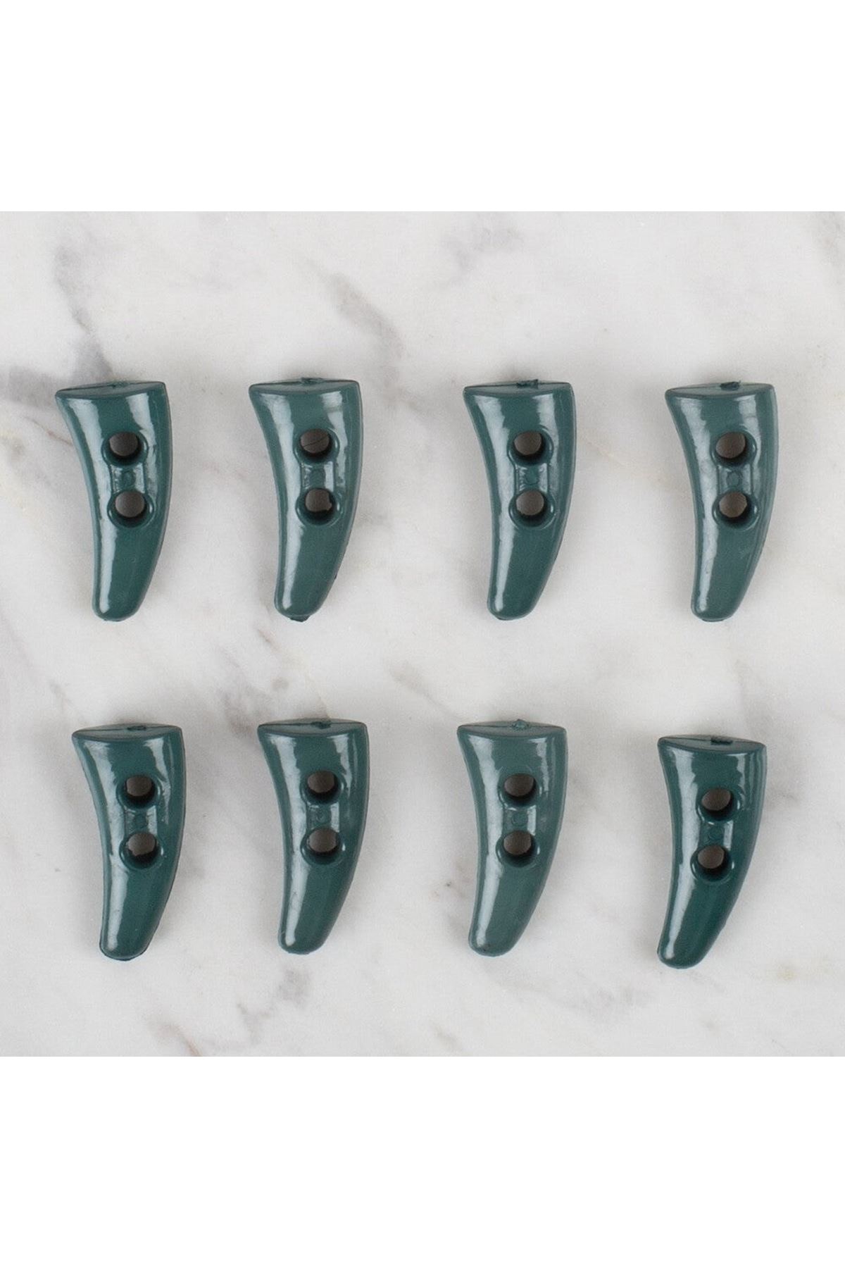 Loren Crafts 8 li koyu yeşil çoban düğme - 124