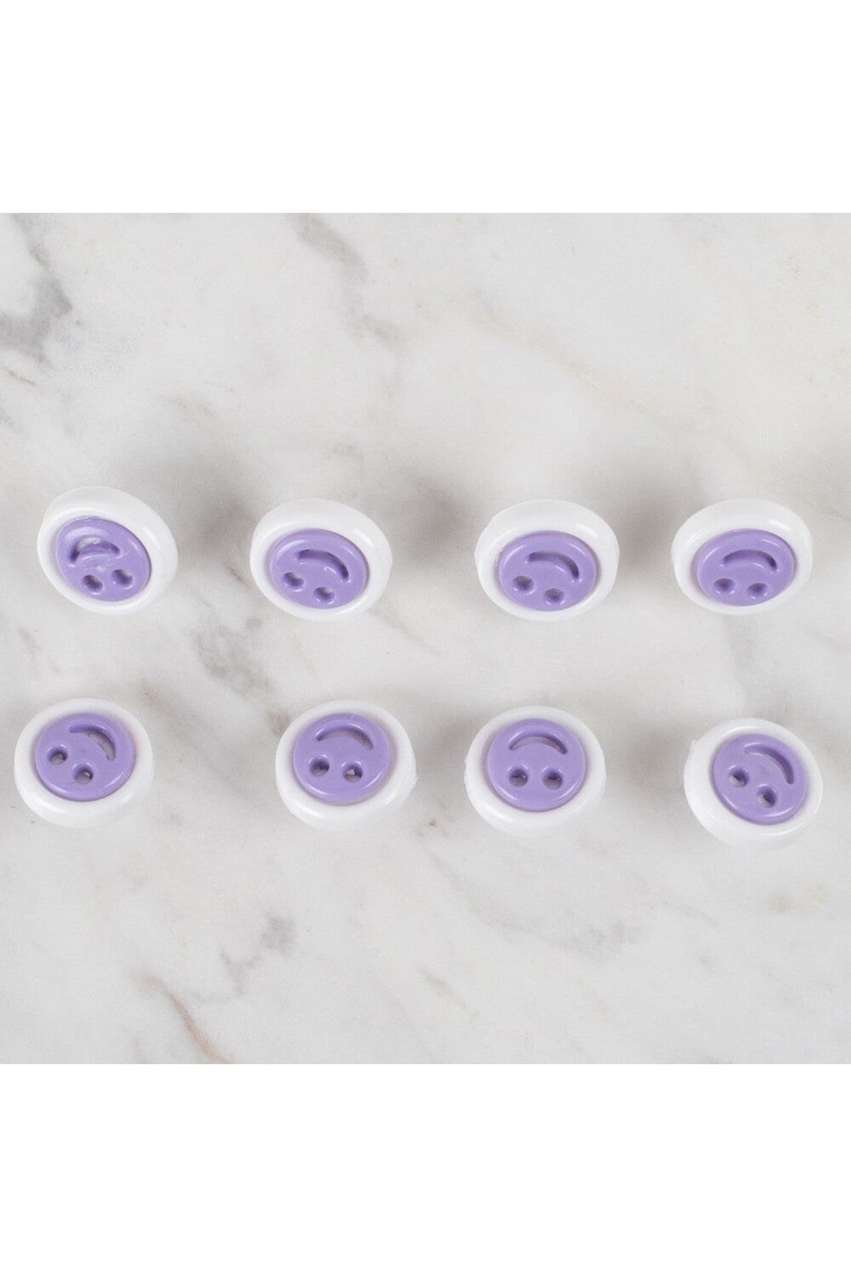 Loren Crafts 8 li Lila Düğme - 634
