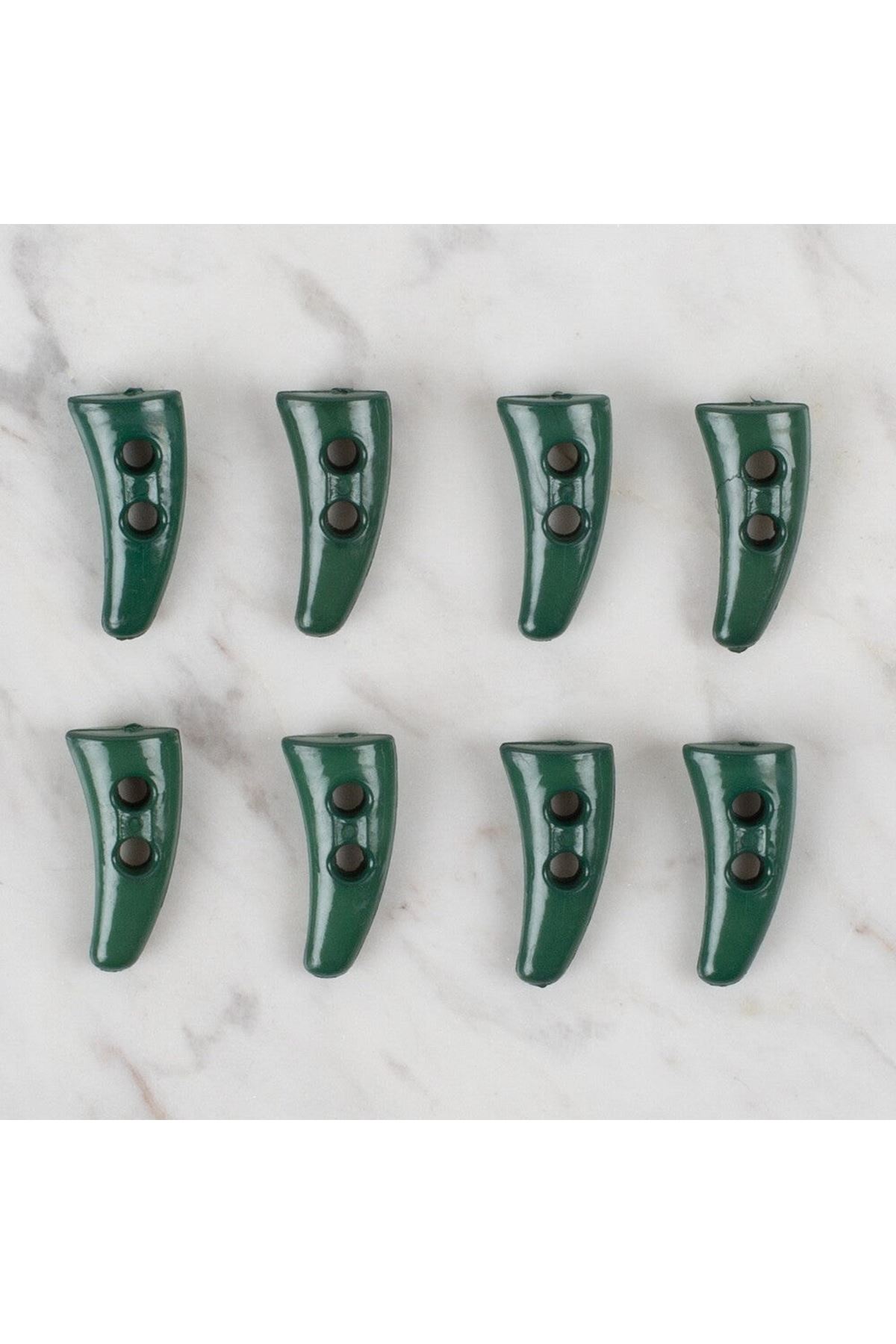 Loren Crafts 8 li koyu yeşil çoban düğme - 125