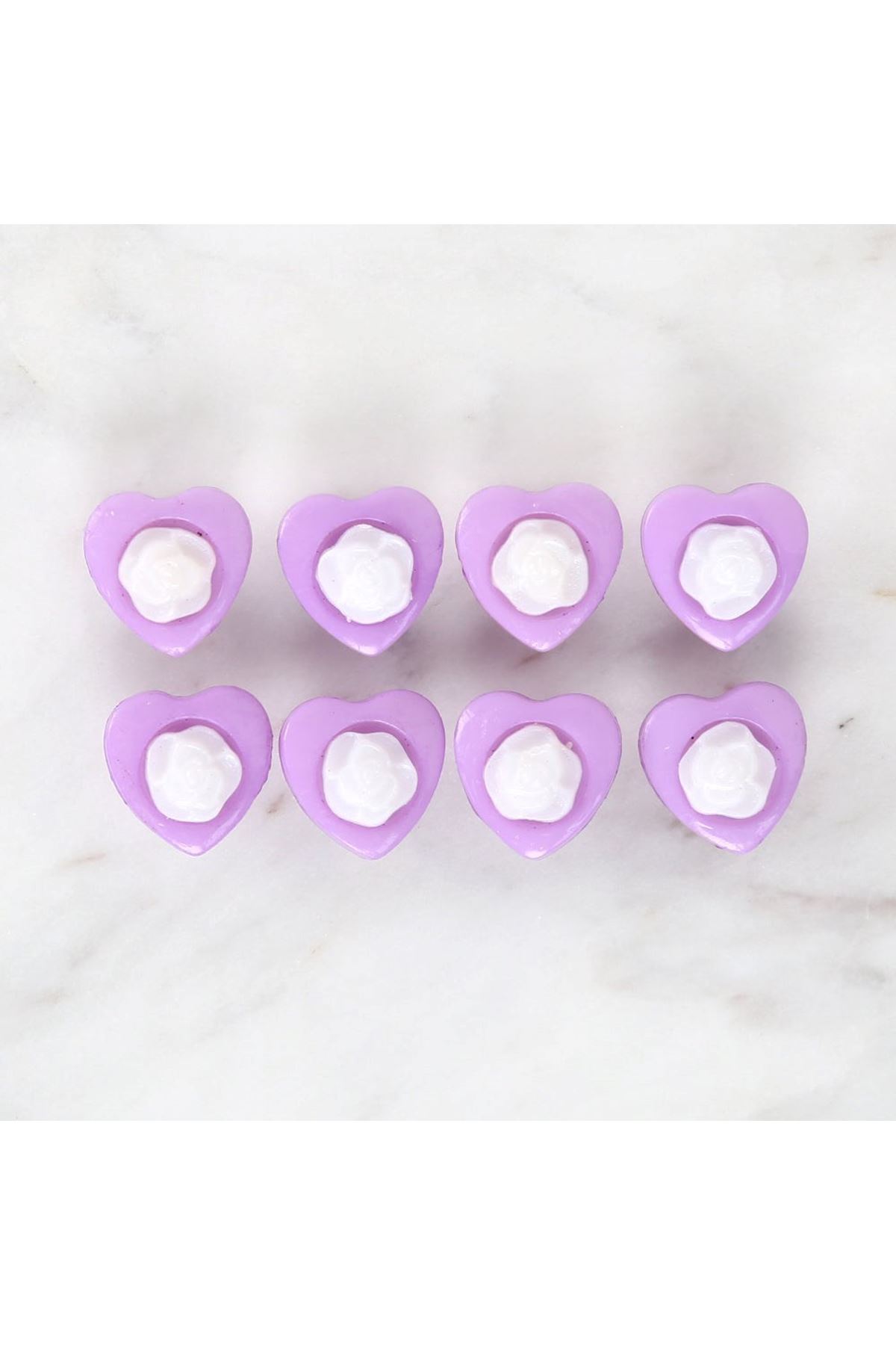 Loren Crafts Lila 8'li Düğme - 3052