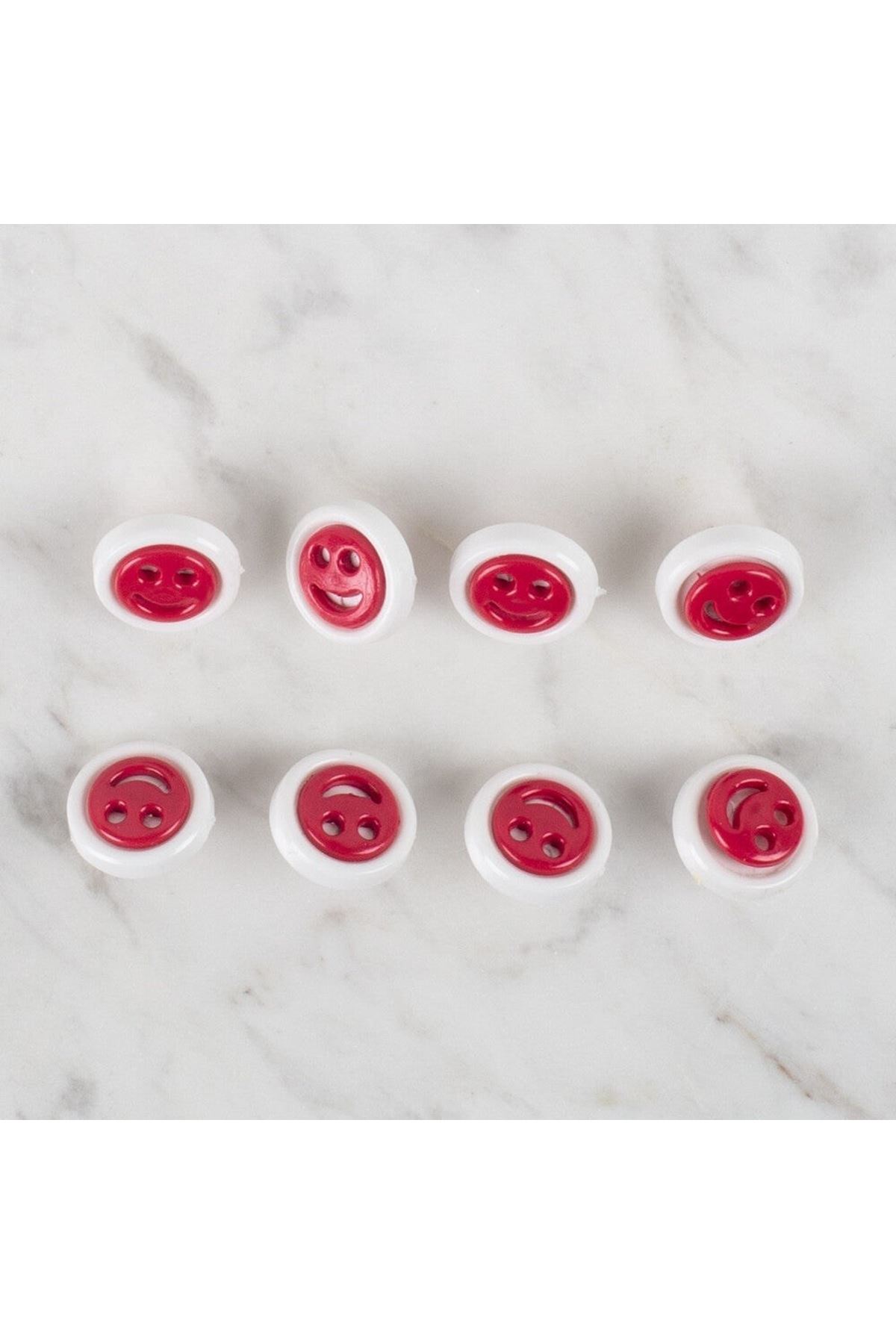Loren Crafts 8 li Kırmızı Düğme - 637