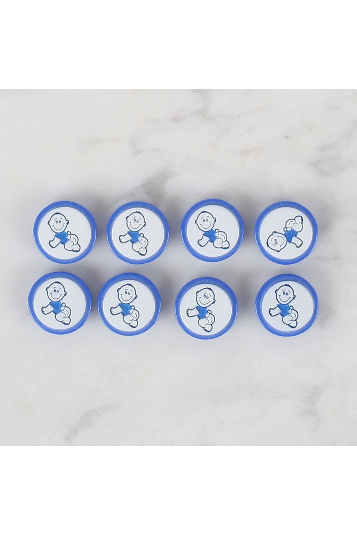 Loren Crafts 8 li Mavi Bebe Düğme - 371