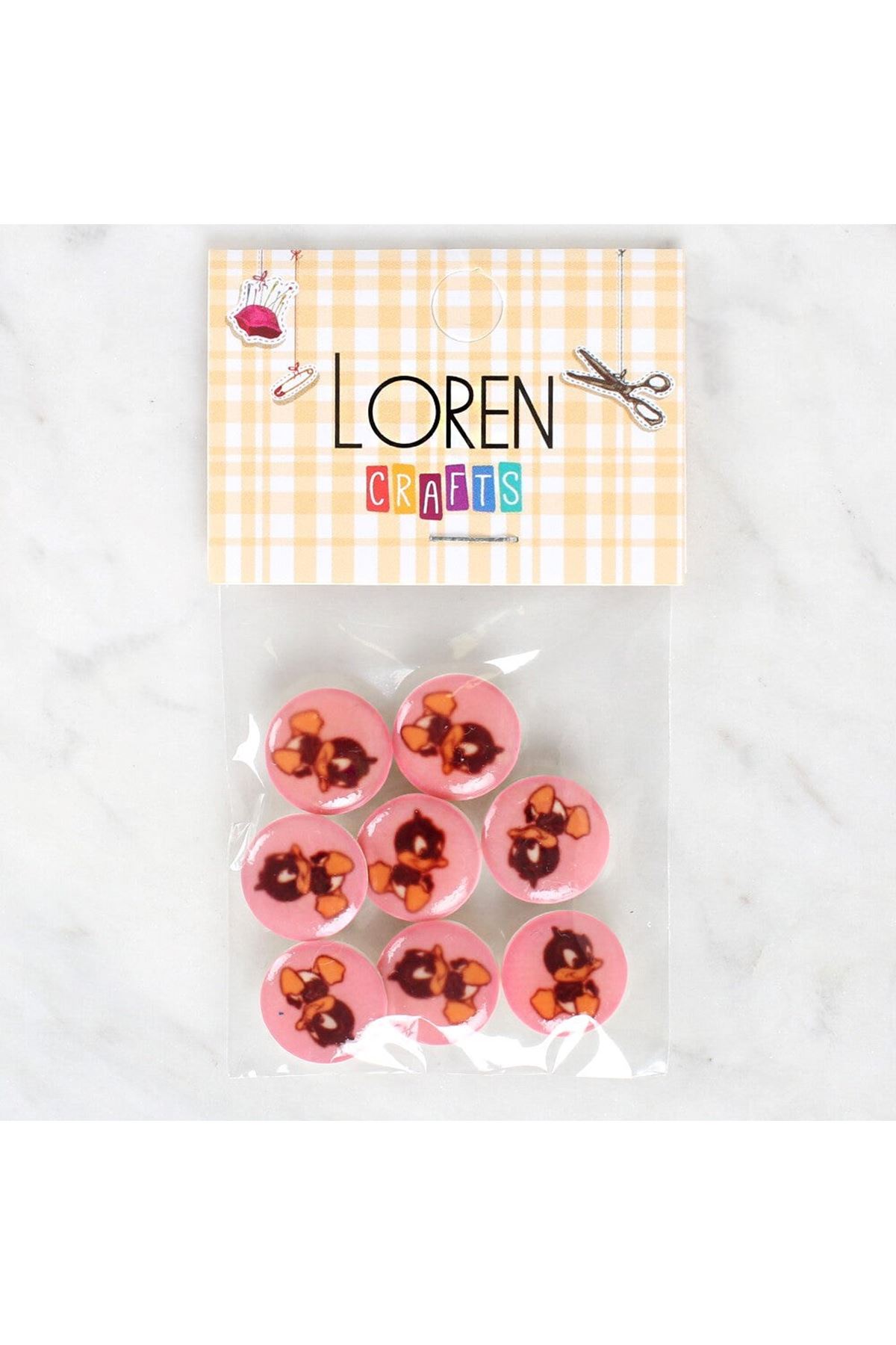 Loren Crafts 8'li Ördek Düğme - 1202