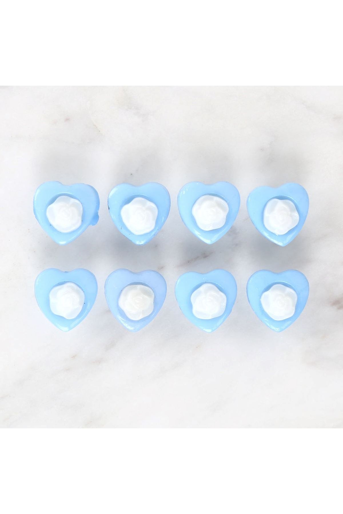 Loren Crafts Mavi 8'li Düğme - 3050