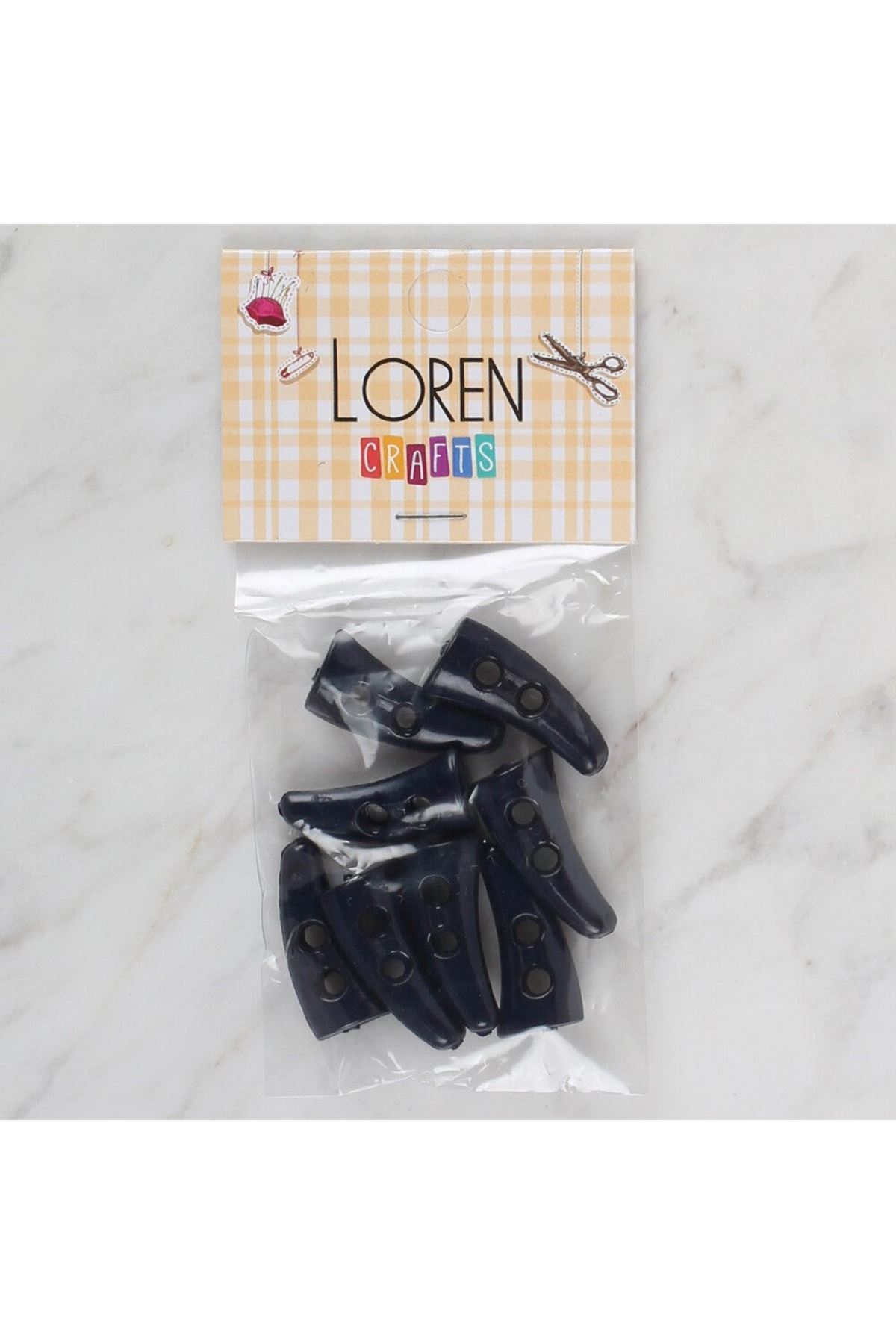 Loren Crafts 8 li koyu lacivert çoban düğme - 127