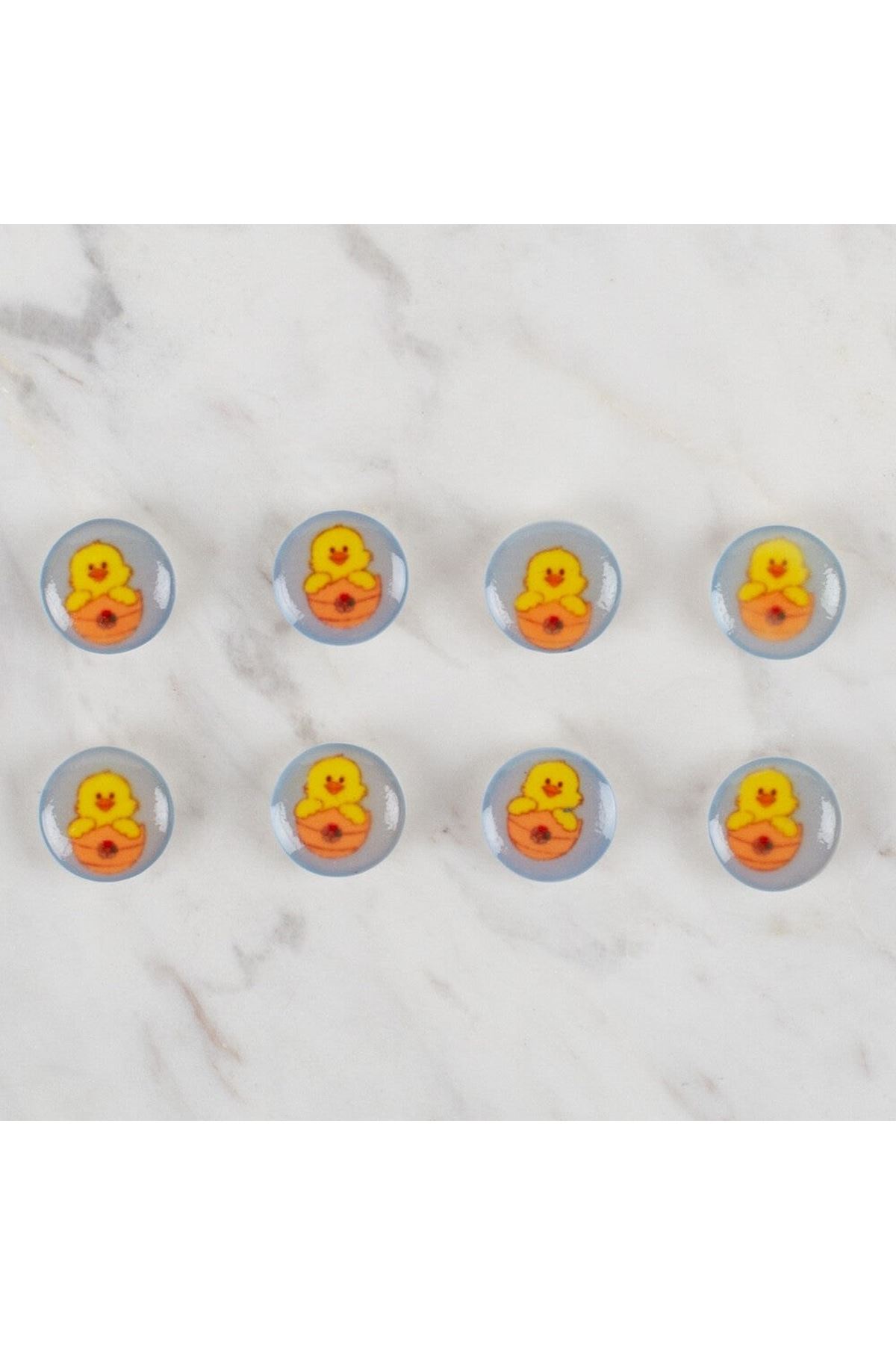 Loren Crafts 8 li Mavi Civciv Düğme - 701