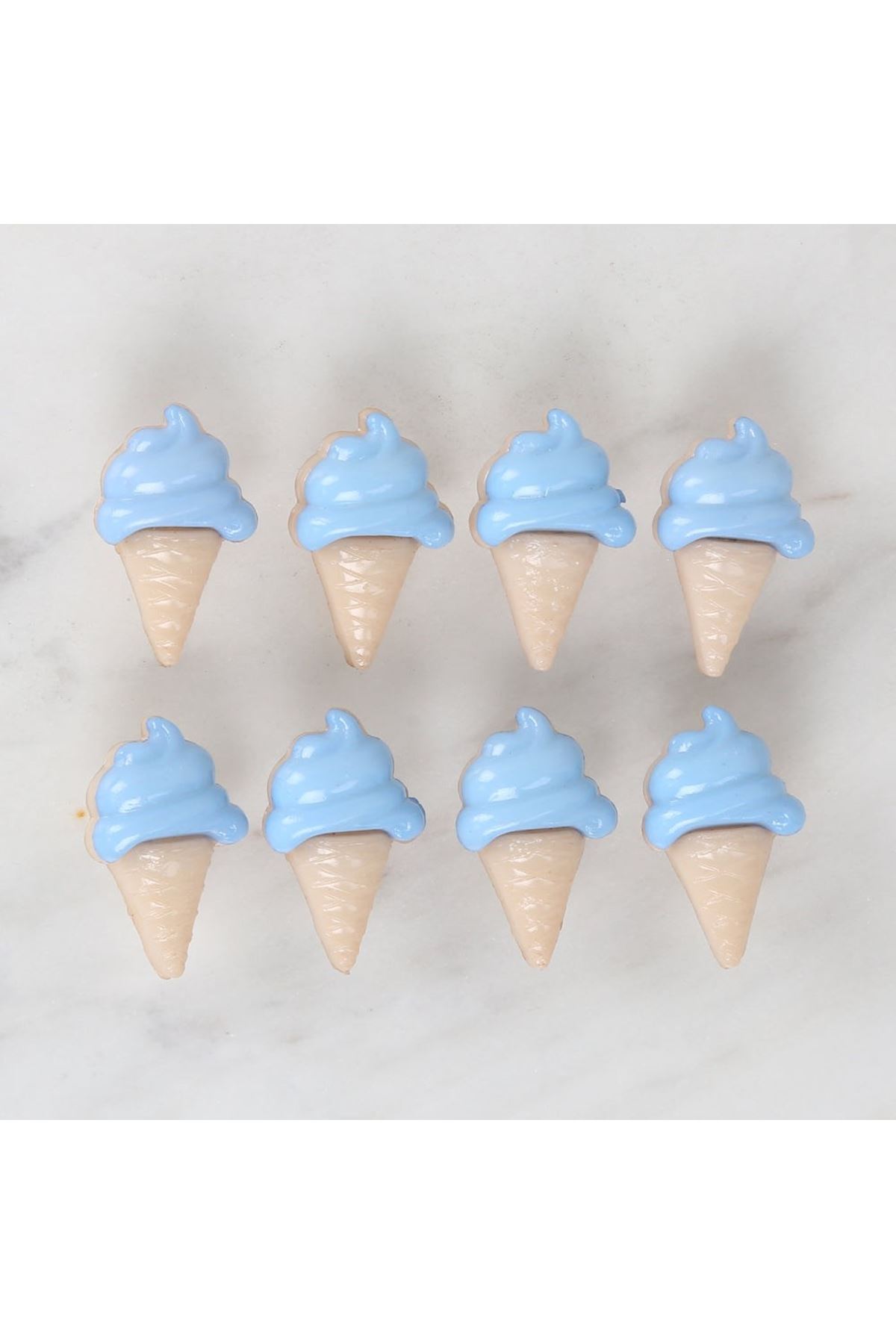 Loren Crafts Mavi 8'li Düğme - 3071