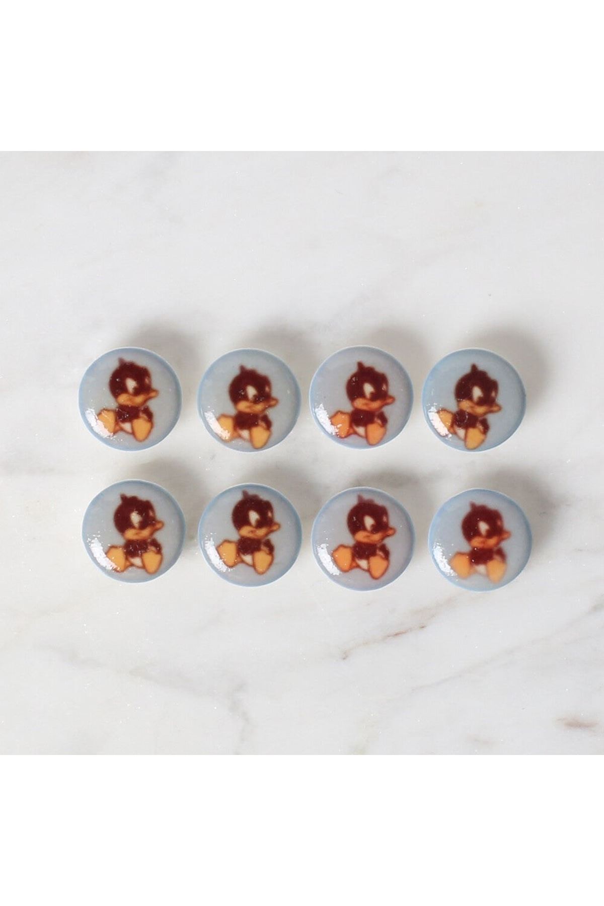 Loren Crafts 8 li Mavi Ördek Düğme - 705