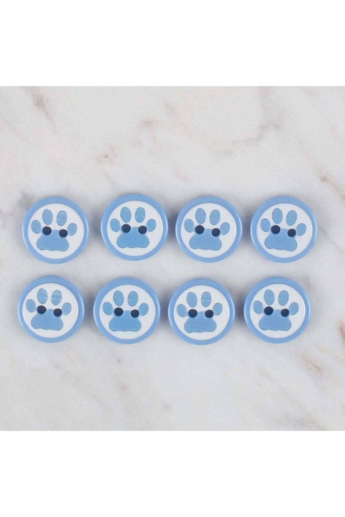 Loren Crafts 8 li Mavi Pati Düğme - 614