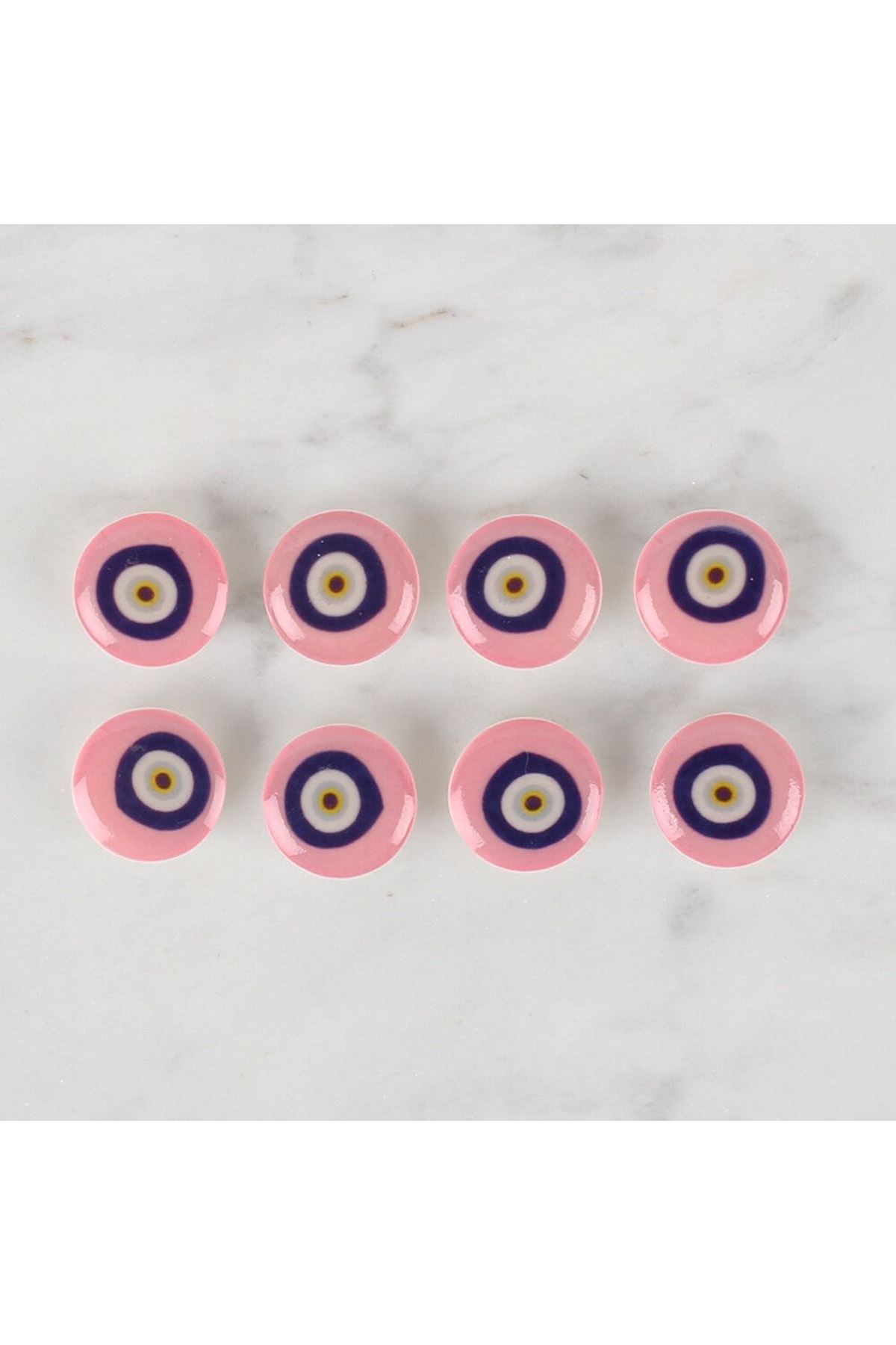 Loren Crafts 8 li Pembe Nazar Boncuğu Düğme - 690
