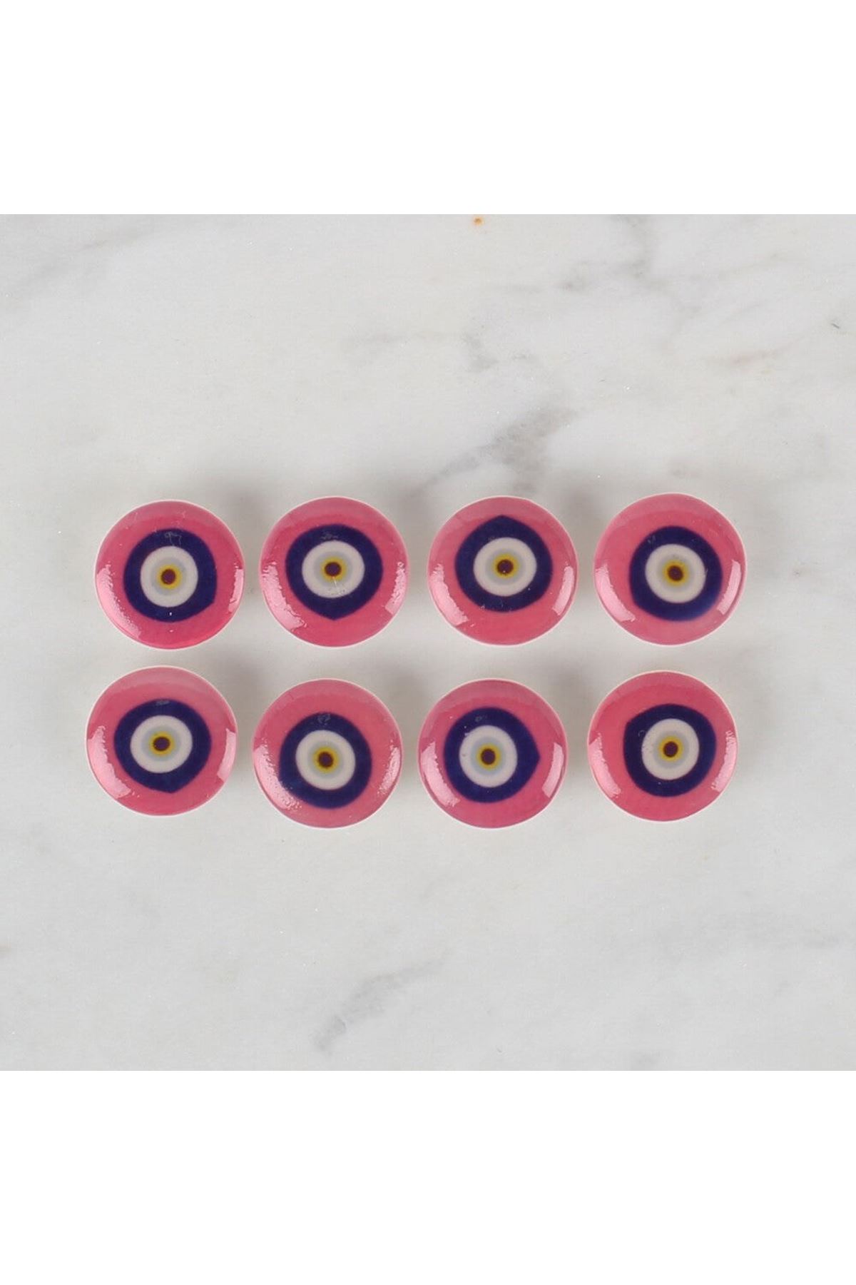 Loren Crafts 8 li Pembe Nazar Boncuğu Düğme - 693