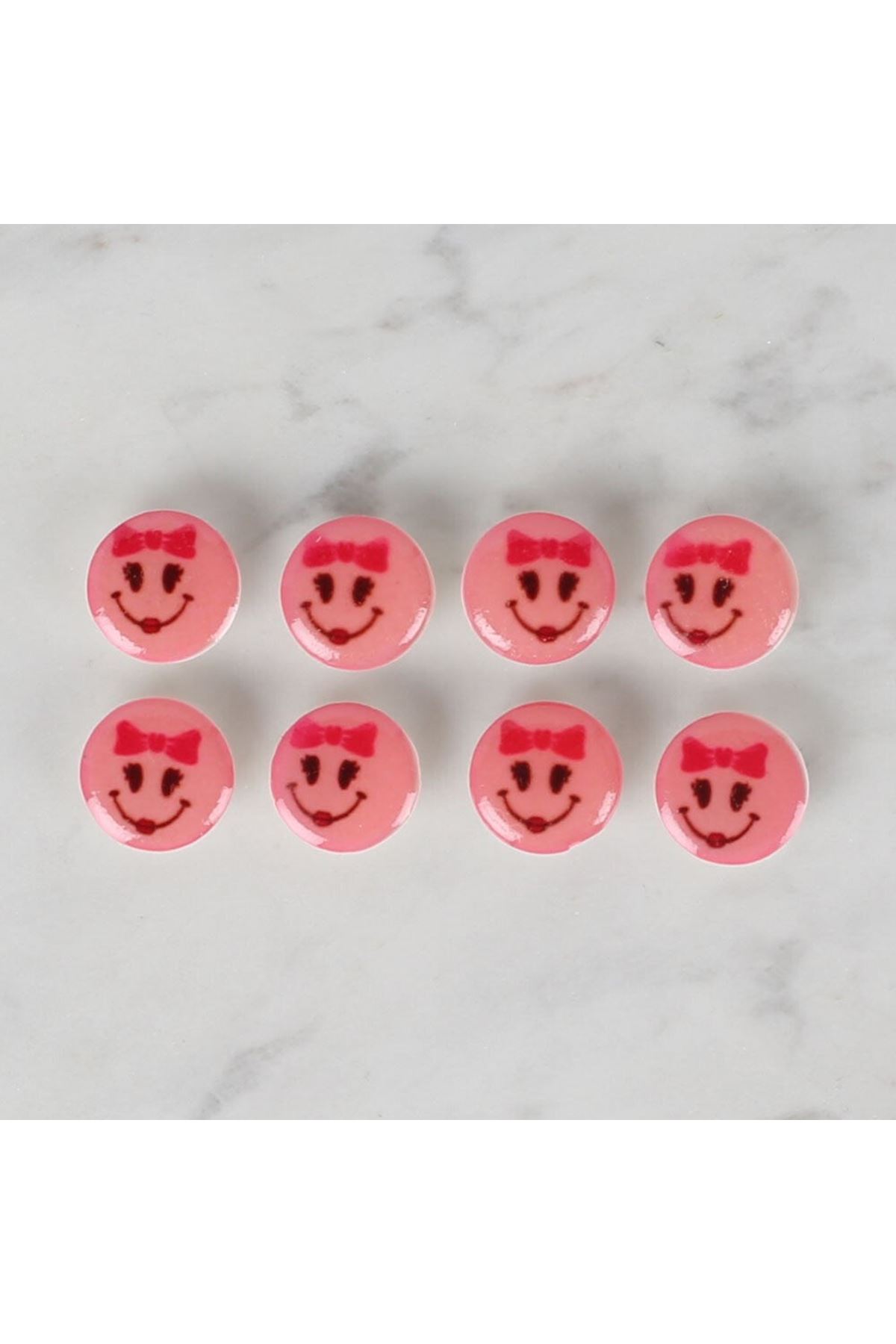 Loren Crafts 8 li Pembe Düğme - 0715