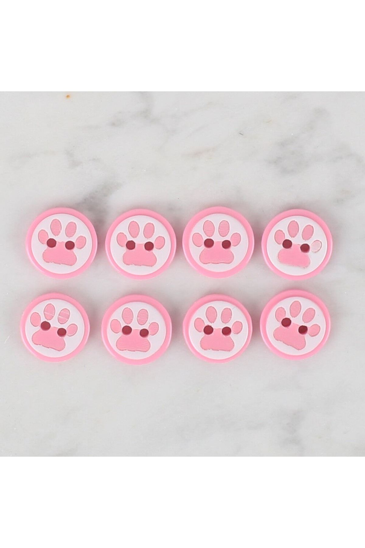 Loren Crafts 8 li Pembe Pati Düğme - 615