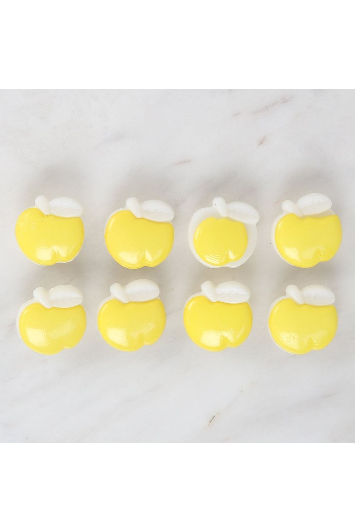 Loren Crafts Sarı 8'li Düğme - 3005